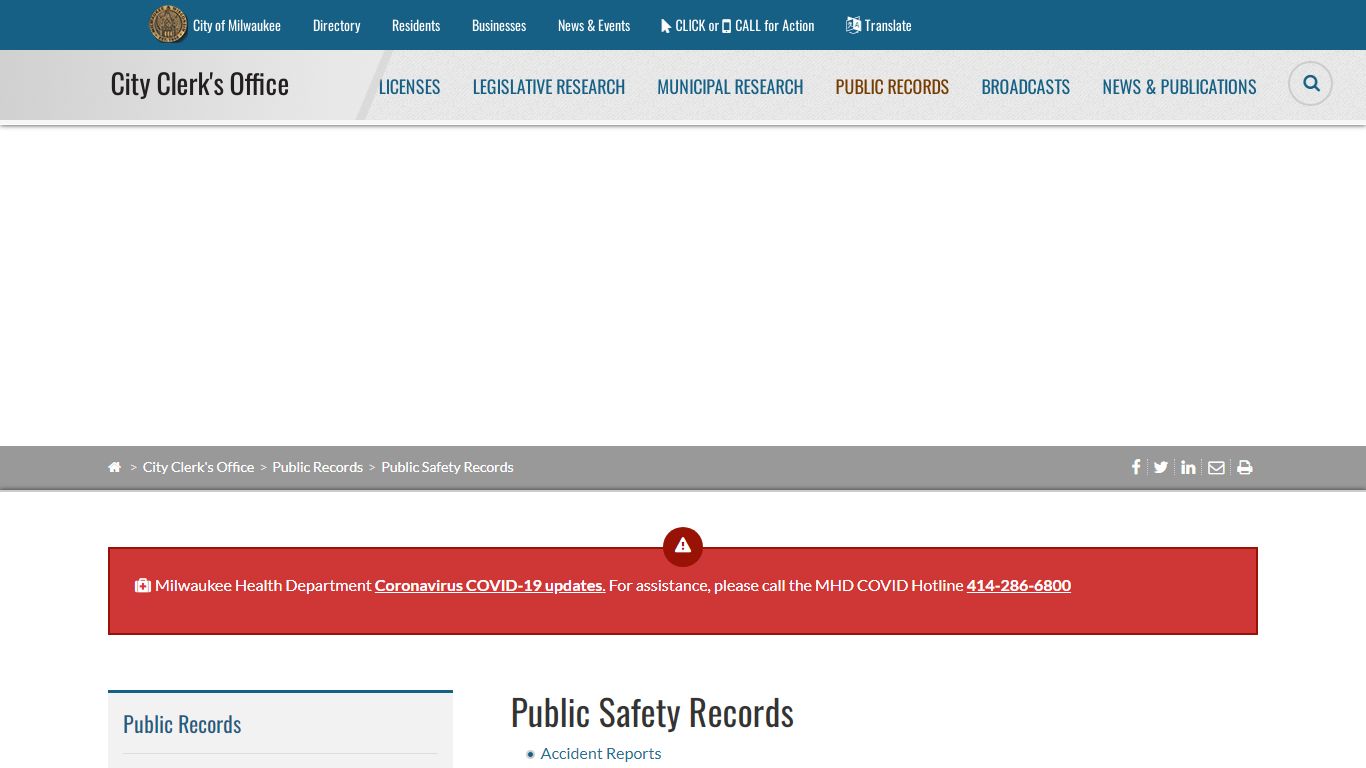 Public Safety Records - Milwaukee
